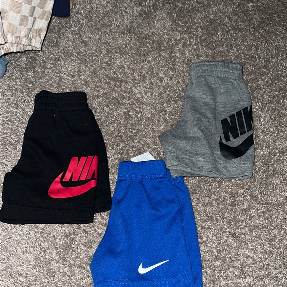 Nike Kids Shorts Set - Black, Gray, and Blue
